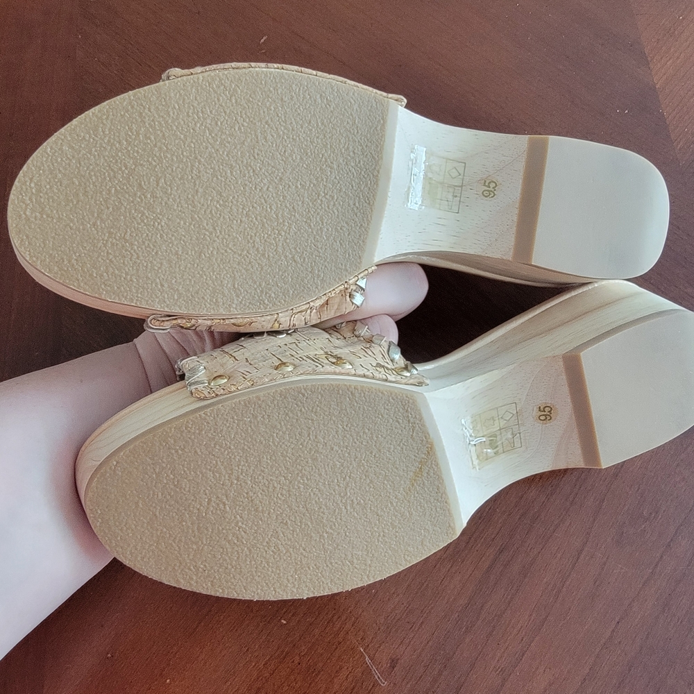 Jack Rogers Cork Sandals with Silver Accents - Picture 2 of 2